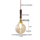 GobekUsa Copper Walnut LED Pendant Lights, Modern Hanging Lamp for Hallway, Bedroom, Dining Room