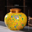 GobekUsa Enamel Tea Pot Ceramic Storage Jar - Airtight Coffee Container