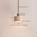 GobekUsa LED Pendant Light Yellow Travertine Modern Hanging Lampara