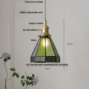 GobekUsa Gray Glass LED Pendant Light Fixture with Adjustable Hang Lamp