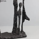 GobekUsa Abstract Cast Iron Figure Sculpture Modern Home Decor Statue Craft