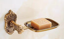 GobekUsa Bronze Carved Bath Accessories Set: Shelf, Towel Rack, Paper Holder, Toilet Brush Holder