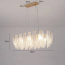 Feather Glass Gold Pendant Light