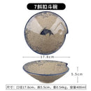 GobekUsa Japanese Fish Print Ceramic Tableware - Special-shaped Large Dinner Plate Set
