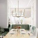 GobekUsa Gold Black Retro Chandelier Candle Ceiling Lighting for Living Room & Restaurant