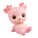 GobekUsa Cartoon Deer Resin Figurines Home Decor Miniatures Crafts Cake Topper