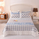 GobekUsa Chiffon Quilted Bed Spread Set - Queen Size Cotton Bedspread Cover