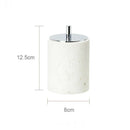 GobekUsa Beige Travertine Marble Bathroom Set - Soap Dispenser Toothbrush Holder Tissue Box