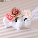 GobekUsa Heart Ceramic Vase Modern Floral Arrangement Desk Decoration Aesthetic Decor