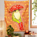 GobekUsa Cute Frog Cartoon Tapestry Wall Hanging - Forest Animals Hippie Boho Decor