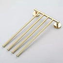 GobekUsa Copper Swivel Towel Bars Wall Mounted Bathroom Towel Holder Rack Gold 32cm