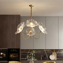 GobekUsa Lotus Leaf Glass Ceiling Chandelier with E14 Bulb