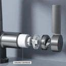 GobekUsa Digital Display Waterfall Basin Faucet with Temperature Control and Lift Sprayer