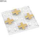 GobekUsa Acrylic Tic-Tac-Toe Chessboard Set: Geometric Artwork Ornaments & Chess Pieces