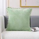 GobekUsa Beige Pompom Decorative Pillow Cover Set - Premium Quality Home Sofa Decor