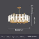 GobekUsa Glass Restaurant Chandelier: Modern Luxury Led Lighting Fixture for Living Room Home Decor