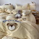 GobekUsa Lovely Bear & Sheep Embroidered Bedding Set - Duvet Cover, Sheets, Pillowcase