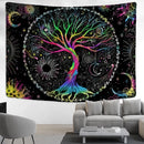 Abstract Tree Of Life Tapestry Wall Hanging by GobekUsa - Psychedelic Hippie Tapiz Art