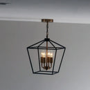GobekUsa Country Style Iron LED Chandelier for Home Lighting