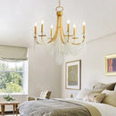 GobekUsa Crystal Candle Chandelier: Elegant Hanging Lamp for Villa, Dining Room, Bedroom, Living Room