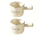 GobekUsa Ceramic Measuring Cups Set | Precise Kitchen Tools for Espresso and Milk Extraction