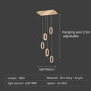 GobekUsa Crystal Rings Chandelier: Staircase Luxury LED Lighting Fixture