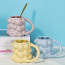 GobekUsa Grape Ceramic Mug: Cute, High Value, Office & Home Milk Cup, Women's Gift.
