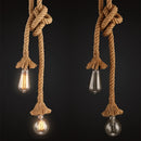 Vintage Hemp Rope Pendant Light With E27 Socket