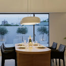 GobekUsa Glossy Black Round Nordic Pendant Light for Dining Room and Bar Decor
