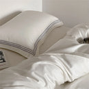 GobekUsa 1200TC Embroidered Egyptian Cotton Bedding Set - 4pcs King Queen Solid Sheets