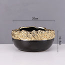 GobekUsa Golden Edge Succulent Flower Pot Vase - Indoor Ceramic Planter Pot