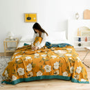 GobekUsa Cotton Gauze Boho Throw Blanket
