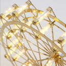 GobekUsa LED Ferris Wheel Table Lamp for Bedroom Decor Stainless Steel Night Light