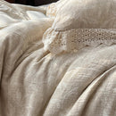 GobekUsa Lace Princess Jacquard Bedding Set - 4Pcs