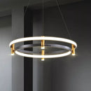 GobekUsa Black Ring LED Pendant Chandelier for Table Dining Living Kitchen Island Lighting