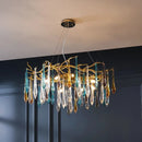 GobekUsa Crystal Water Drop LED Chandeliers: Modern Luxury Branch Design for Living & Dining Rooms