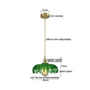 GobekUsa Japanese Style LED Pendant Lamp Copper Glass Hanging Light Fixtures
