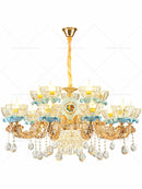 GobekUsa Crystal Chandelier: Chinese Ceramic Living Room Luxe Lighting