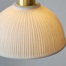 GobekUsa LED Pendant Light Ash Wood White Ceramic Japanese Style Hanging Lamp