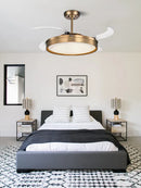GobekUsa 55W Bronze Ceiling Fan Light with Remote Control and Reversible Blades