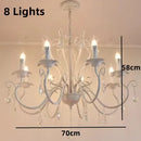 GobekUsa Black White Metal Chandelier with Crystal Pendants for Elegant Home Lighting