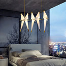 GobekUsa Crane Chandelier Iron LED Light for Bedroom Dining Children's Room