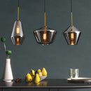 GobekUsa Gray Amber Glass Pendant Lamp for Home and Office Lighting