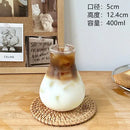 GobekUsa Heat-resistant Glass Cafe Coffee Cup for Iced Latte Americano Juice Drink