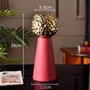GobekUsa Gold Hammer Pattern Ceramic Vase: Creative Plant Pot for Table Decoration and Floral Arrangement
