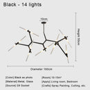 GobekUsa Glass LED Chandelier Ceiling Light for Modern Nordic Design Home Decor