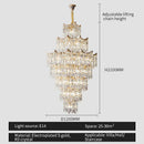 GobekUsa Elegant Crystal Chandelier for Duplex Living Room, Hotel Lobby - Luxury Atmosphere