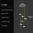 GobekUsa Crystal Glass Staircase Chandelier: Modern Nordic Luxury Living Room Lighting