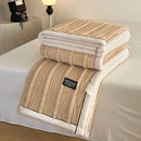 GobekUsa Cozy Faux Rabbit Plush Blanket for Autumn/Winter - Soft Milk Velvet Nap Blanket