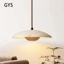 GobekUsa Cream Stone Wood Chandelier Pendant Lamp for Bedroom - Danish Style Atmospheric Lighting